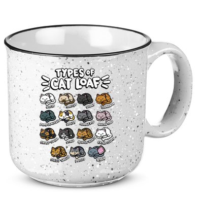 Types Of Cat Loaf Kitten Bread Lover Foodie Cute Pet Cat 15oz Campfire Ceramic Mug