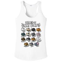 Types Of Cat Loaf Kitten Bread Lover Foodie Cute Pet Cat Ladies PosiCharge Competitor Racerback Tank