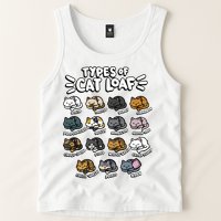 Types Of Cat Loaf Kitten Bread Lover Foodie Cute Pet Cat Tank Top