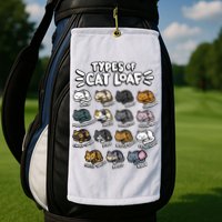 Types Of Cat Loaf Kitten Bread Lover Foodie Cute Pet Cat Golf Towel