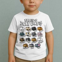 Types Of Cat Loaf Kitten Bread Lover Foodie Cute Pet Cat Toddler T-Shirt