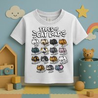 Types Of Cat Loaf Kitten Bread Lover Foodie Cute Pet Cat Toddler T-Shirt