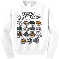 Types Of Cat Loaf Kitten Bread Lover Foodie Cute Pet Cat Kids Sweatshirt