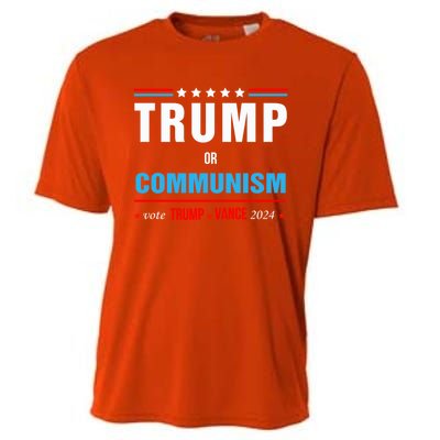 Trump Or Communism Vote Trump Vance 2024 Gift Cooling Performance Crew T-Shirt