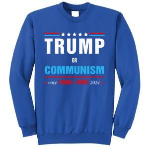 Trump Or Communism Vote Trump Vance 2024 Gift Sweatshirt