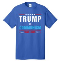 Trump Or Communism Vote Trump Vance 2024 Gift Tall T-Shirt