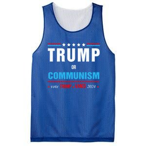 Trump Or Communism Vote Trump Vance 2024 Gift Mesh Reversible Basketball Jersey Tank