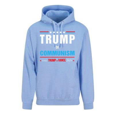 Trump Or Communism Vote Trump Vance 2024 Gift Unisex Surf Hoodie