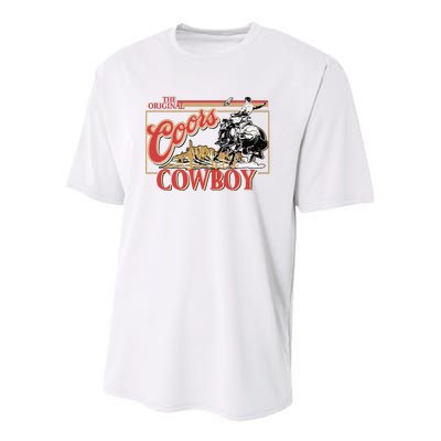 The Original Cowboy Heather Western Desert Cactus Youth Performance Sprint T-Shirt