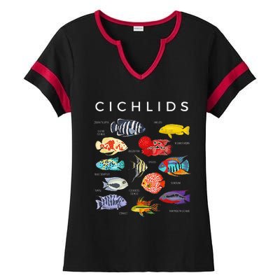 Types Of Cichlid Fish Species Cichlids Aquarium Ladies Halftime Notch Neck Tee