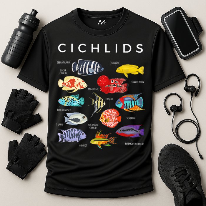 Types Of Cichlid Fish Species Cichlids Aquarium Performance Shirt