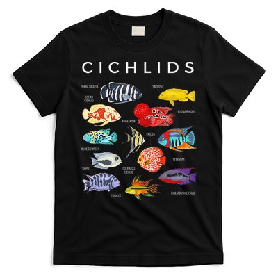 Types Of Cichlid Fish Species Cichlids Aquarium T-Shirt