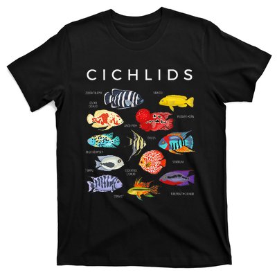 Types Of Cichlid Fish Species Cichlids Aquarium T-Shirt