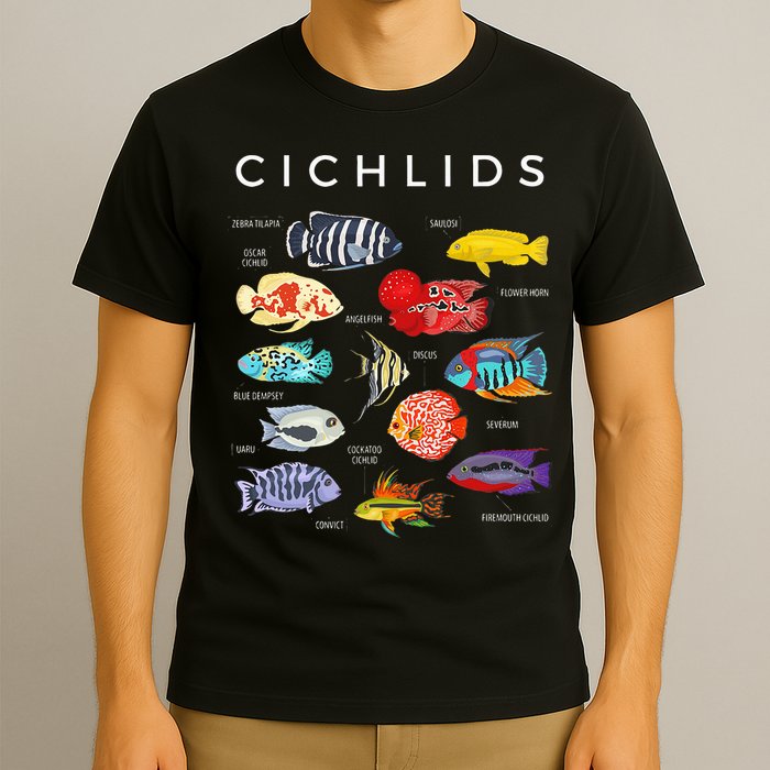 Types Of Cichlid Fish Species Cichlids Aquarium T-Shirt