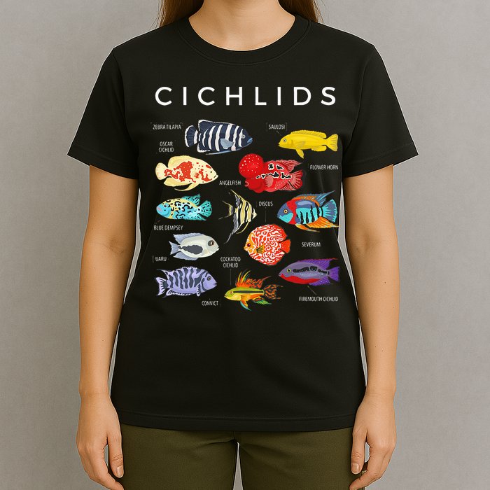 Types Of Cichlid Fish Species Cichlids Aquarium T-Shirt