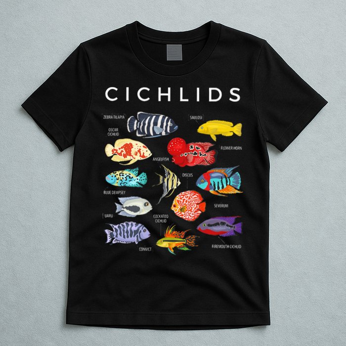 Types Of Cichlid Fish Species Cichlids Aquarium T-Shirt