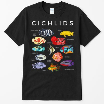 Types Of Cichlid Fish Species Cichlids Aquarium Tall T-Shirt