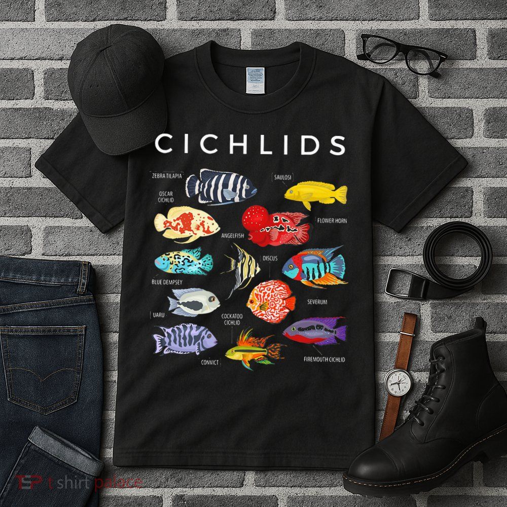 Types Of Cichlid Fish Species Cichlids Aquarium Tall T-Shirt