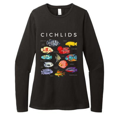 Types Of Cichlid Fish Species Cichlids Aquarium Womens CVC Long Sleeve Shirt