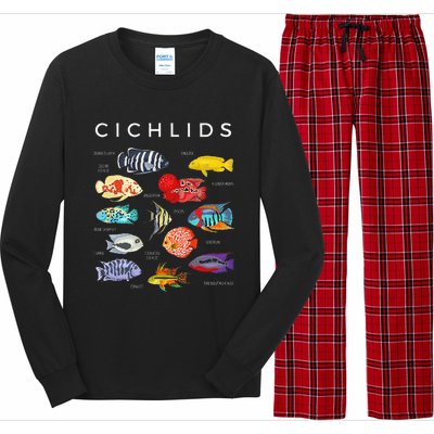 Types Of Cichlid Fish Species Cichlids Aquarium Long Sleeve Pajama Set