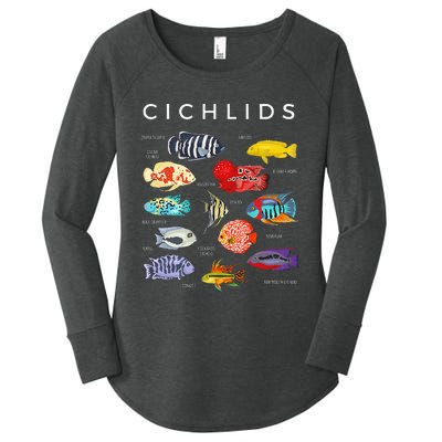 Types Of Cichlid Fish Species Cichlids Aquarium Women's Perfect Tri Tunic Long Sleeve Shirt