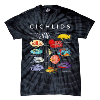 Types Of Cichlid Fish Species Cichlids Aquarium Tie-Dye T-Shirt