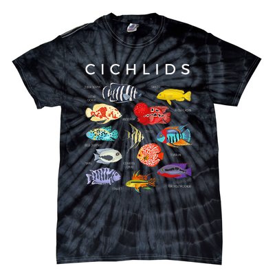 Types Of Cichlid Fish Species Cichlids Aquarium Tie-Dye T-Shirt