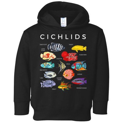 Types Of Cichlid Fish Species Cichlids Aquarium Toddler Hoodie