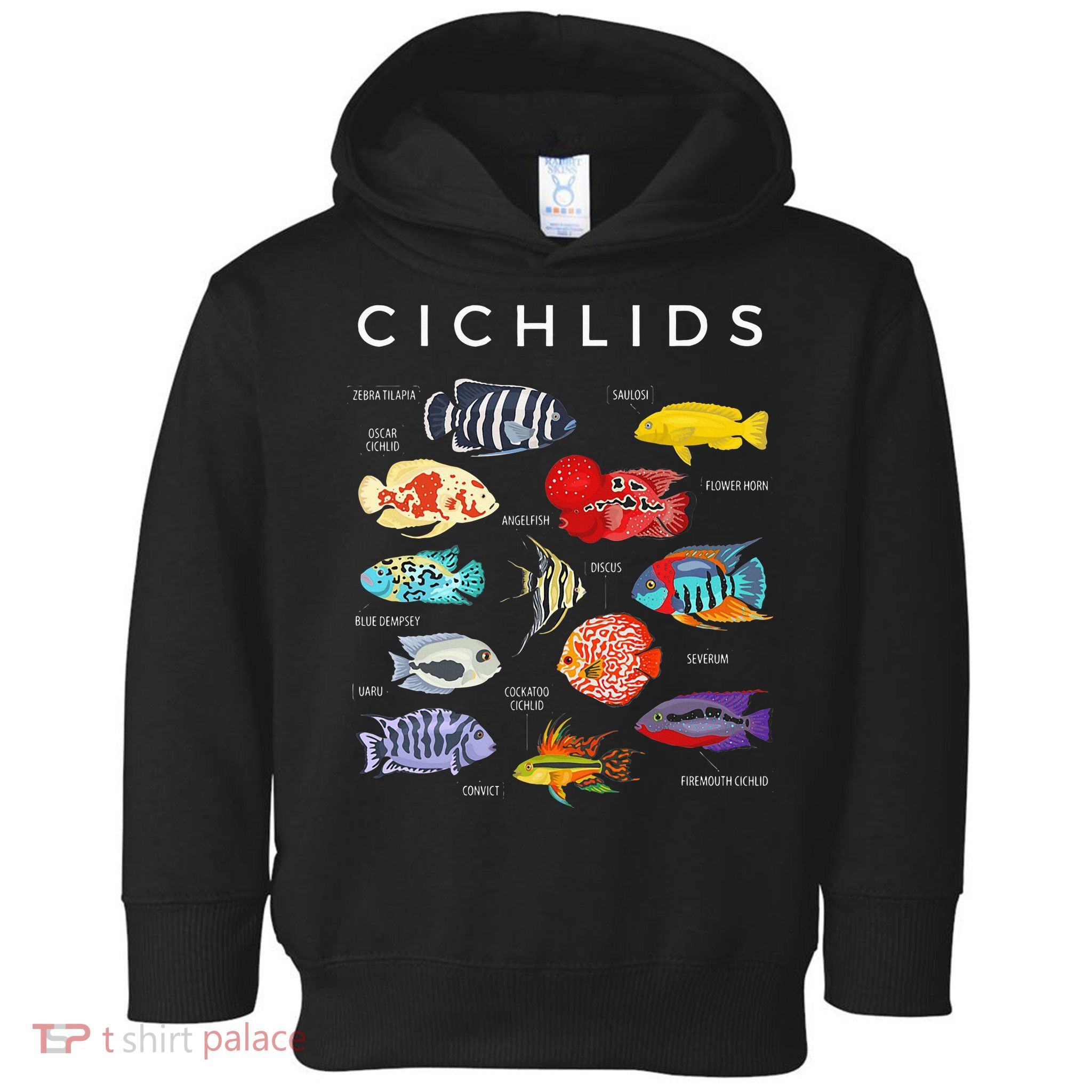 Types Of Cichlid Fish Species Cichlids Aquarium Toddler Hoodie