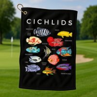 Types Of Cichlid Fish Species Cichlids Aquarium Golf Towel