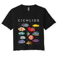 Types Of Cichlid Fish Species Cichlids Aquarium Women's Crop Top Tee