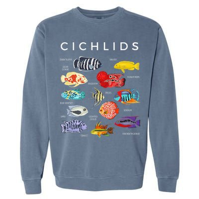 Types Of Cichlid Fish Species Cichlids Aquarium Garment-Dyed Sweatshirt