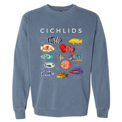 Types Of Cichlid Fish Species Cichlids Aquarium Garment-Dyed Sweatshirt