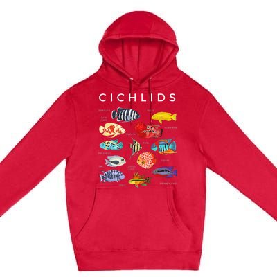 Types Of Cichlid Fish Species Cichlids Aquarium Premium Pullover Hoodie