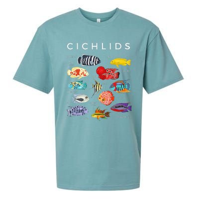 Types Of Cichlid Fish Species Cichlids Aquarium Sueded Cloud Jersey T-Shirt