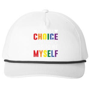 The Only Choice I Made LGBT T Snapback Five-Panel Rope Hat