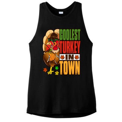 Thanksgiving Outfit Coolest Turkey In Town Gift Ladies PosiCharge Tri-Blend Wicking Tank