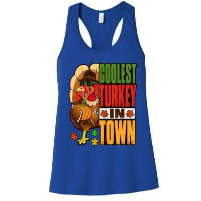 Thanksgiving Outfit Coolest Turkey In Town Gift Women's Racerback Tank