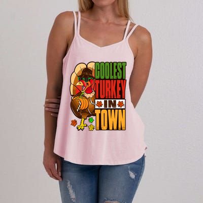 Thanksgiving Outfit Coolest Turkey In Town Gift Women's Strappy Tank