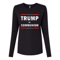 Trump Or Communism Trump 2024 For President Womens Cotton Relaxed Long Sleeve T-Shirt