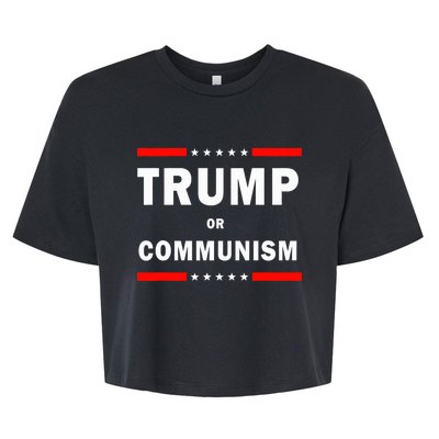 Trump Or Communism Trump 2024 For President Bella+Canvas Jersey Crop Tee