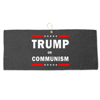 Trump Or Communism Trump 2024 For President Large Microfiber Waffle Golf Towel