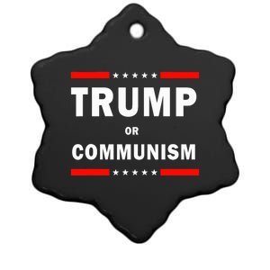 Trump Or Communism Trump 2024 For President Ceramic Star Ornament