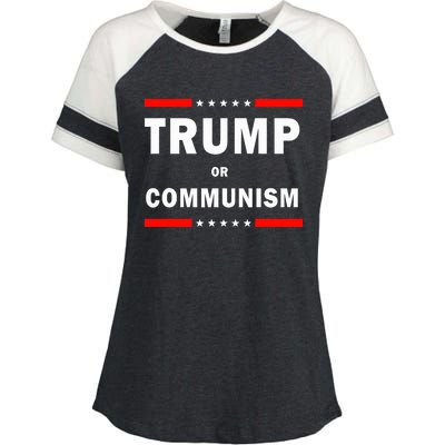 Trump Or Communism Trump 2024 For President Enza Ladies Jersey Colorblock Tee