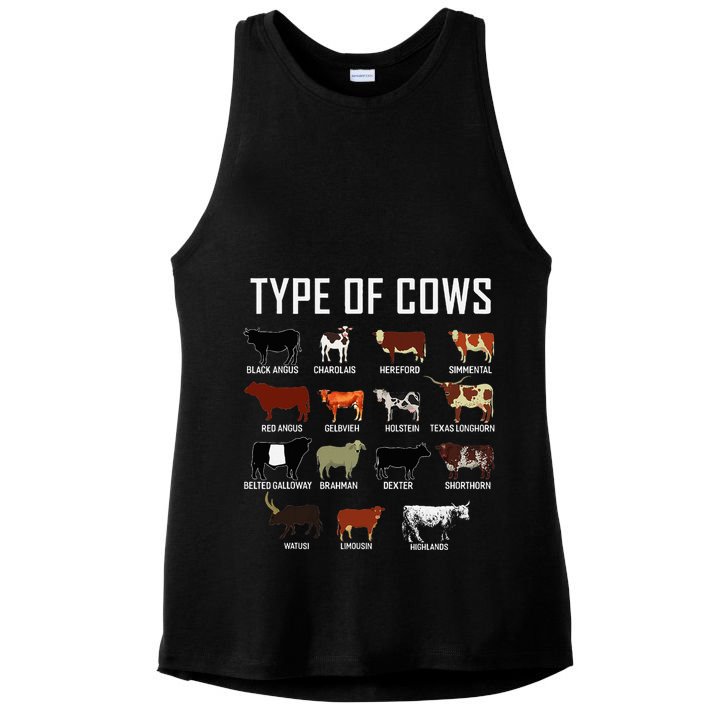 Types Of Cows Farmer Costume Cow Ladies PosiCharge Tri-Blend Wicking Tank