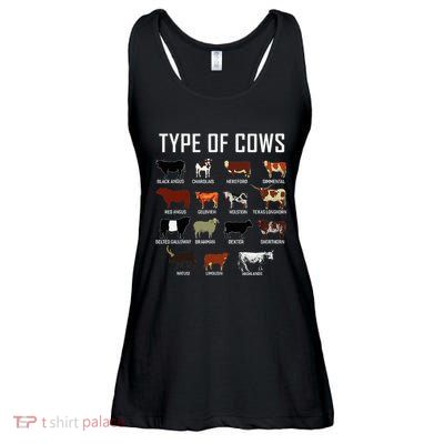 Types Of Cows Farmer Costume Cow Ladies Essential Flowy Tank