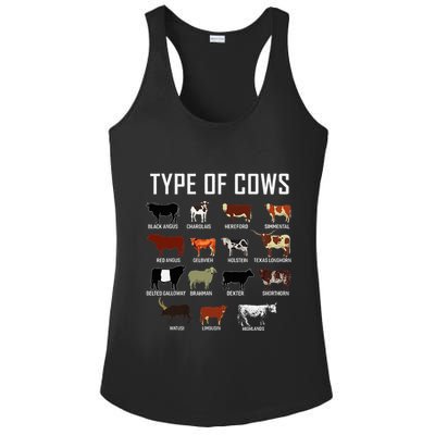 Types Of Cows Farmer Costume Cow Ladies PosiCharge Competitor Racerback Tank