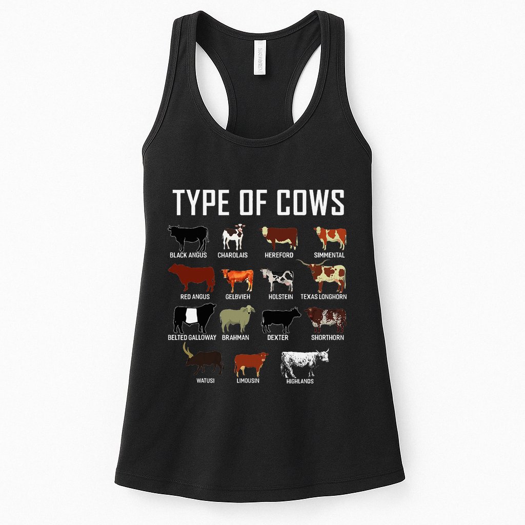 Types Of Cows Farmer Costume Cow Womens Tank Top