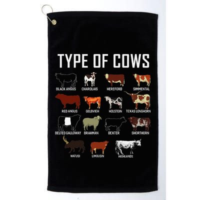 Types Of Cows Farmer Costume Cow Golf Towel