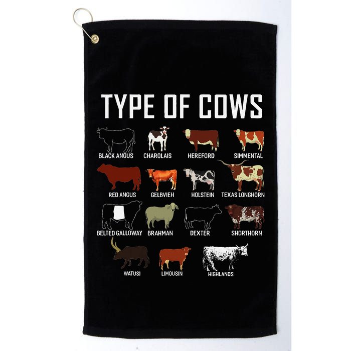 Types Of Cows Farmer Costume Cow Golf Towel